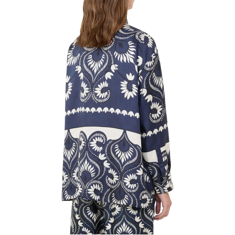 Max Mara Chemisier Max Mara Weekend Wkdlastra Blouses Donkerblauw 261 blau(Image 3)