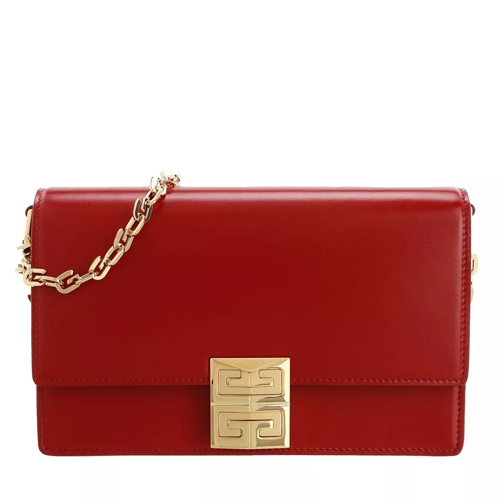 Givenchy Small 4G Box Chain Crossbody Bag Leather Red Cross body-väskor