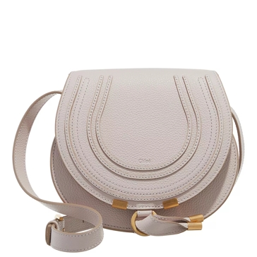 Chloe Grey Pebbled Leather Mini Marcie Satchel and Crossbody Bag