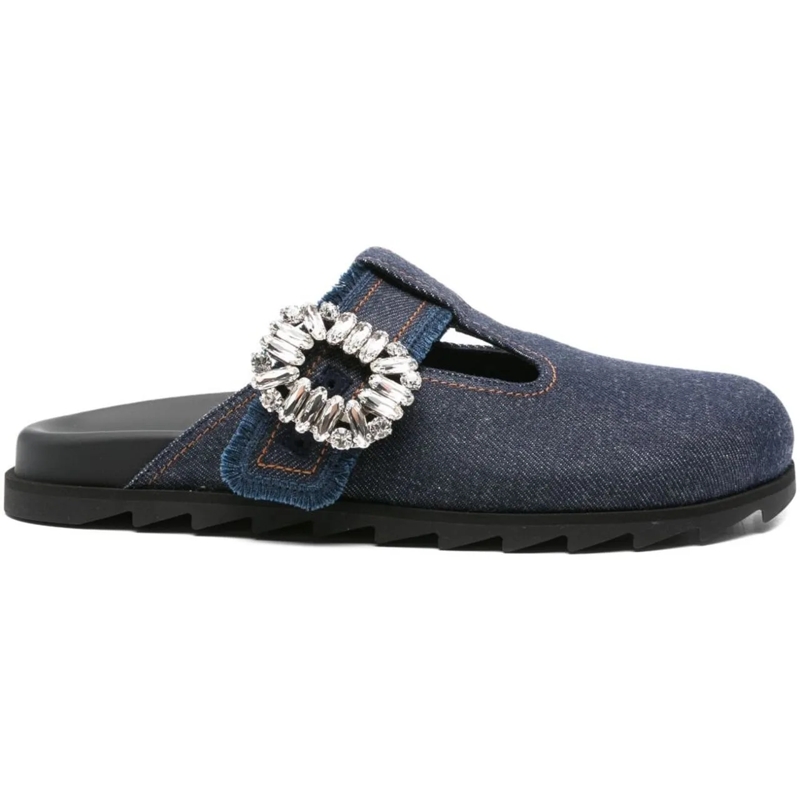 Roger Vivier Loafer Sandals Blue blau