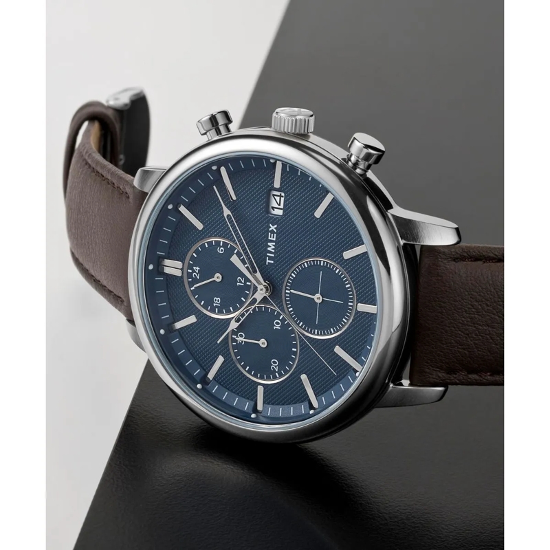 Timex Chronograph Quarz-Analoguhr Timex Chicago Chronograph braun(Image 6)