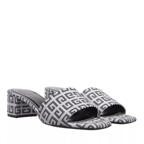 Givenchy Heeled Mule Sandals Black White Slip-ins