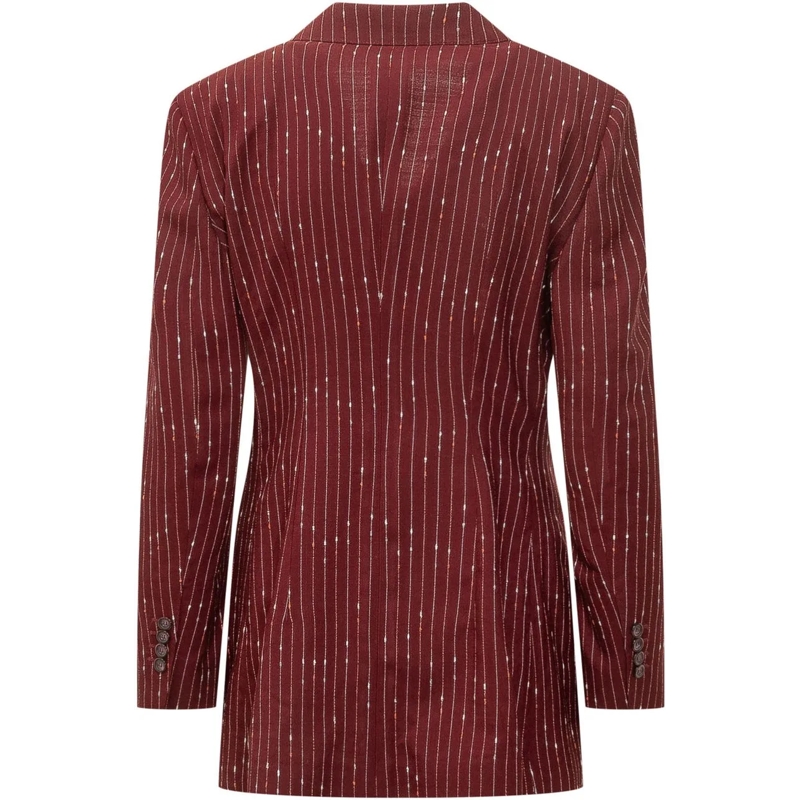 Dolce&Gabbana Blazer Giacca Doppiopetto Gessata con Revers a Lancia braun(Image 2)