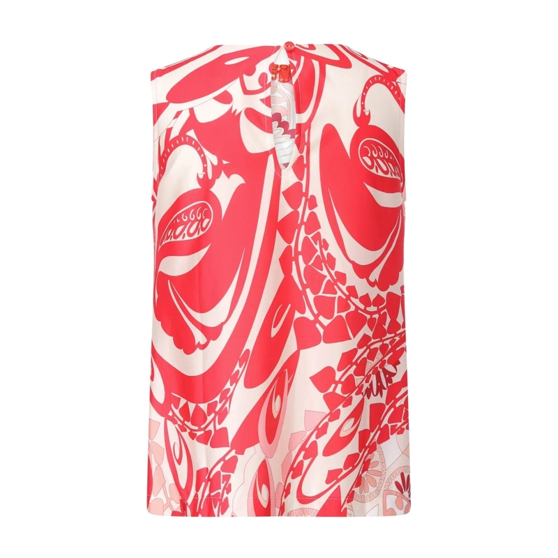 Ana Alcazar Top Satin-Top mit Muster und Schmucksteinen rot(Image 2)