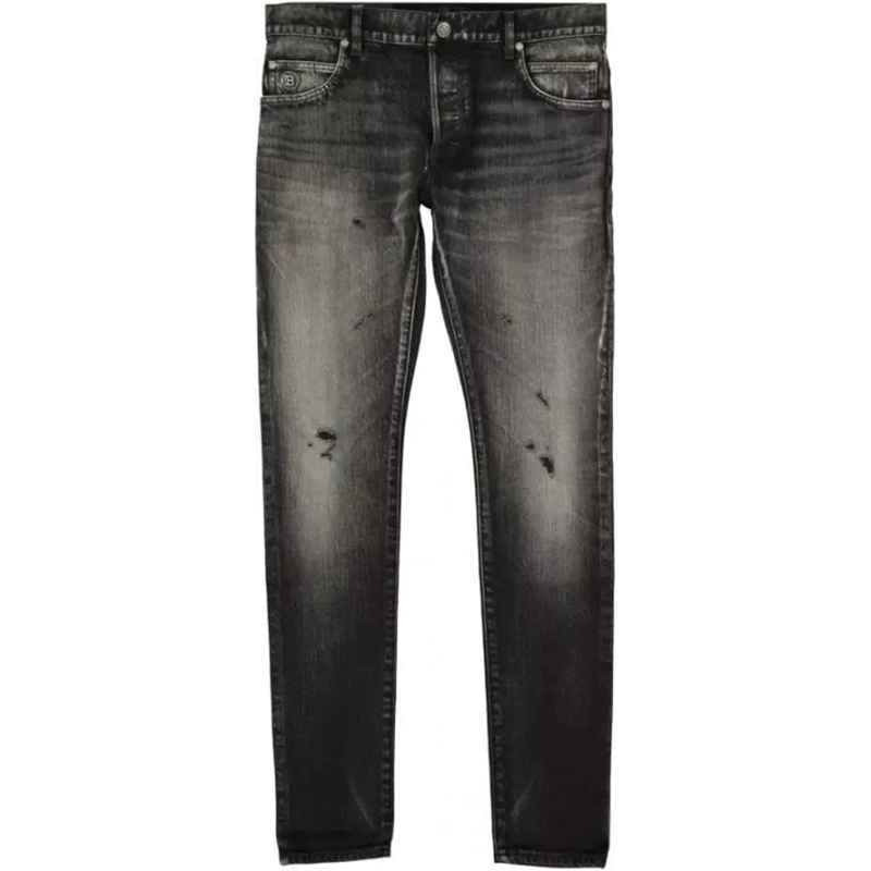 Balmain Slim-Fit-Jeans Balmain Distressed Jeans schwarz