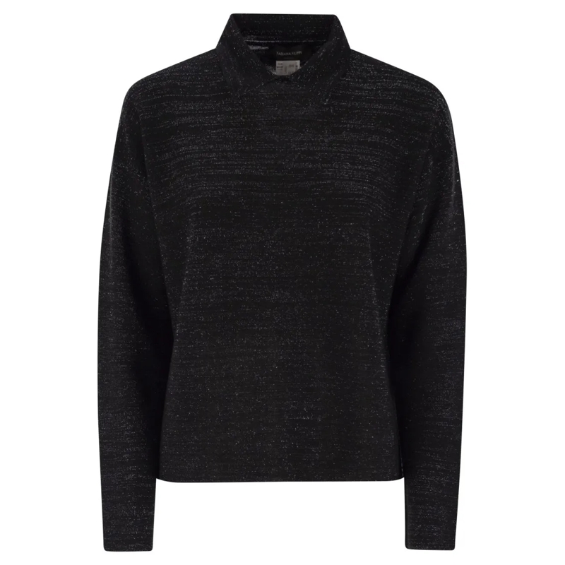 Fabiana Filippi Trui Cotton And Polo Neck Sweater Black