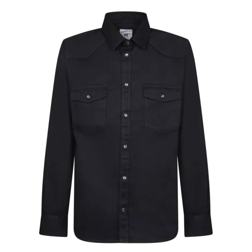 Pt Torino Cotton Shirt Black 