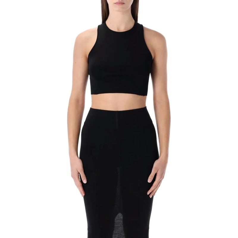 Rick Owens Blouse Cropped Tank Top Black
