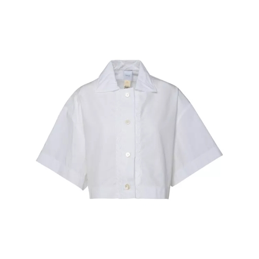 Patou Crop Shirt In White Cotton White 