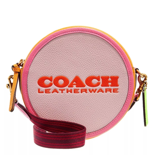 Coach Colorblock Leather Kia Circle Bag Carnation Multi Sac à bandoulière