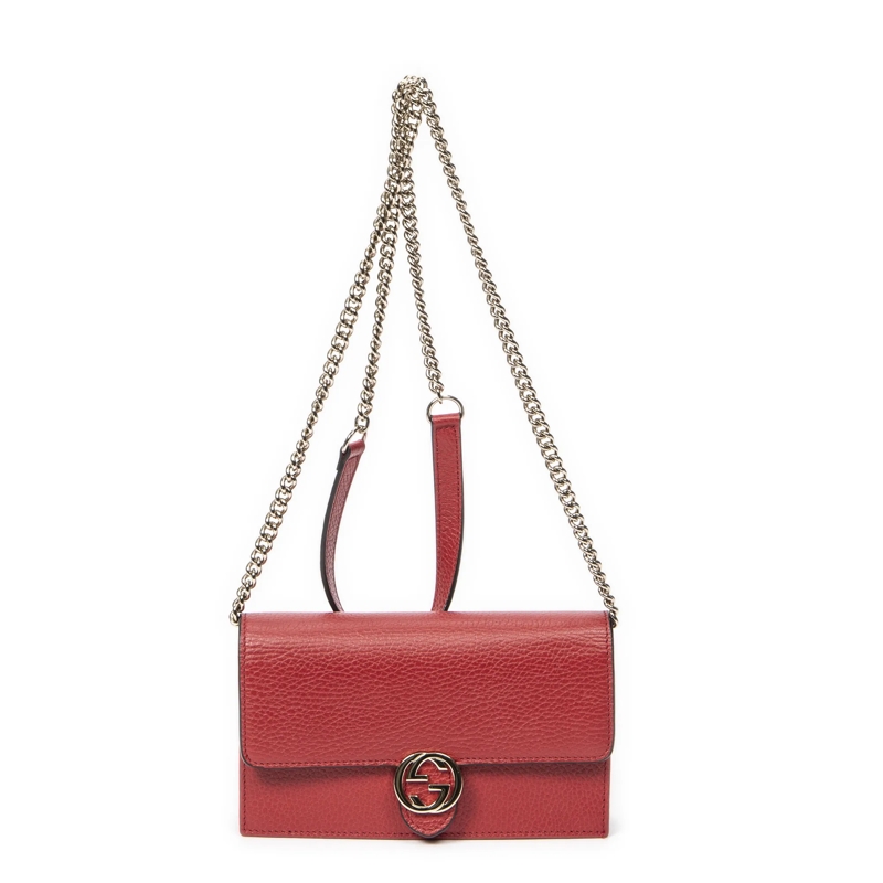 Gucci Crossbody Bag Interlocking G Wallet On Chain rot