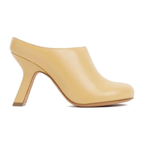 Loewe Sandaal Beige Leather Terra Heel Clog 100 Brown