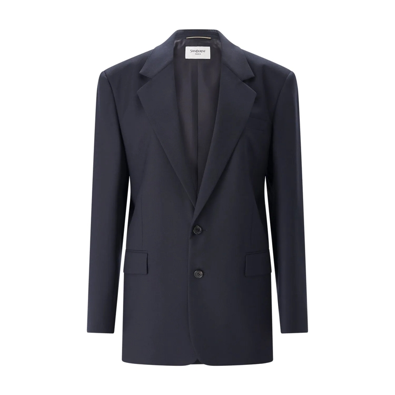 Saint Laurent Blazer Blazer aus Wolle blau