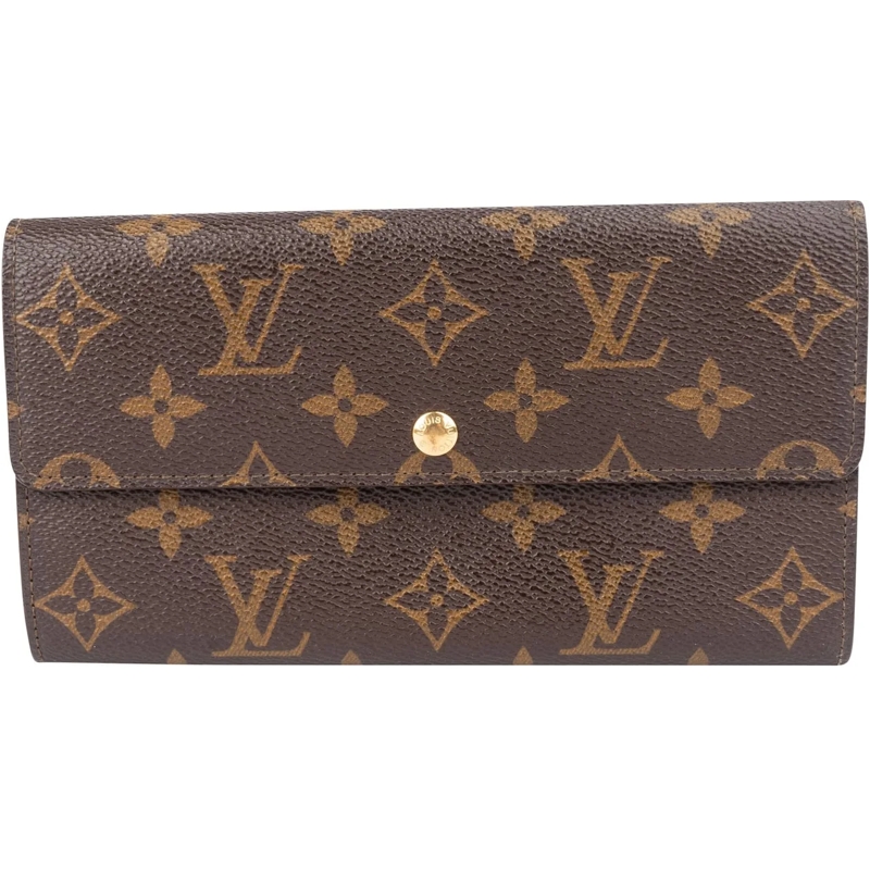 Louis Vuitton Geldbörse Louis Vuitton Canvas Monogram Sarah Wallet braun