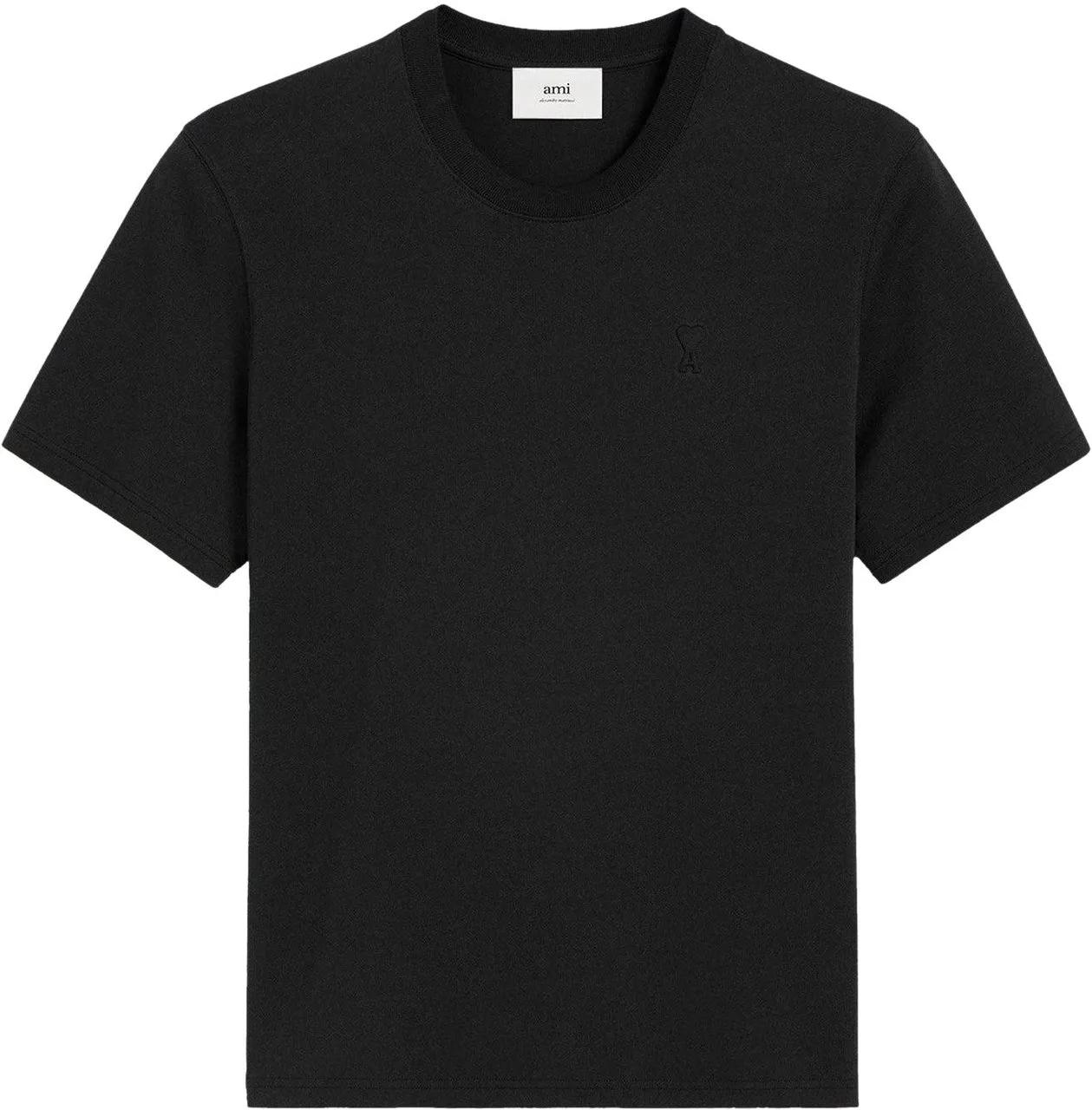 AMI Paris CLASSIC ADC EMBOSSE TSHIRT BLACK schwarz | T-shirts