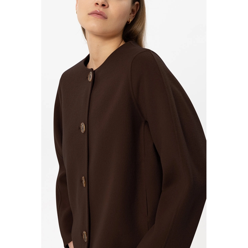 Luisa Cerano Overgangsjas Doubleface-Jacke mit Schal marone(Image 5)
