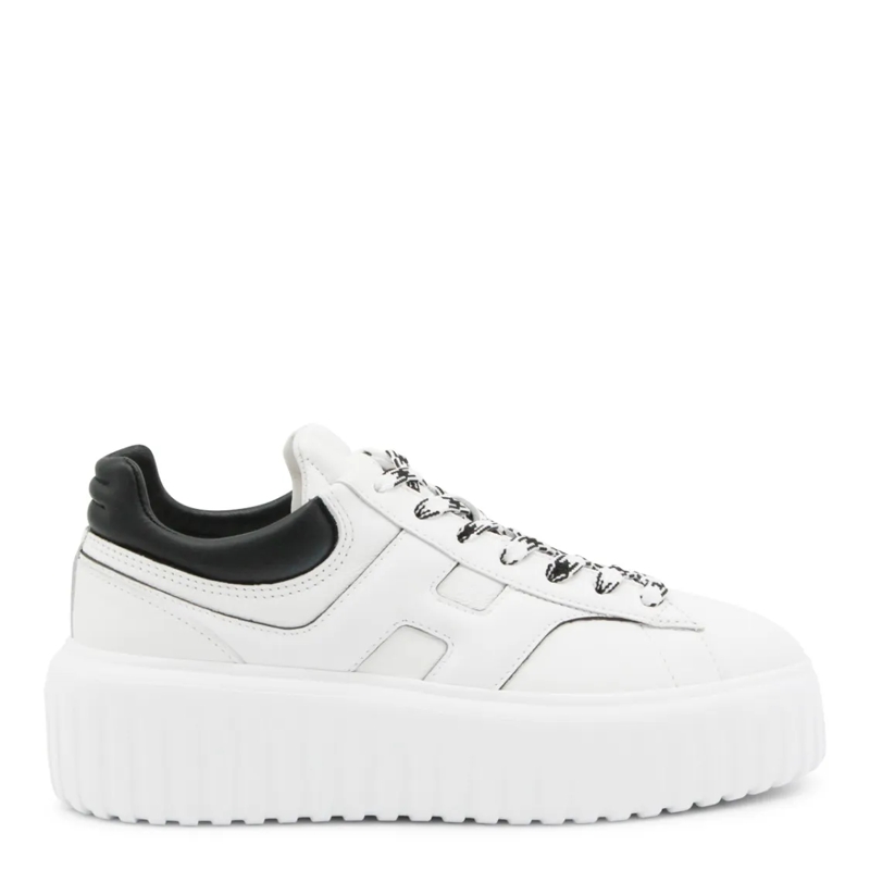 Hogan Lage-top sneaker White And Black Leather Sneakers White