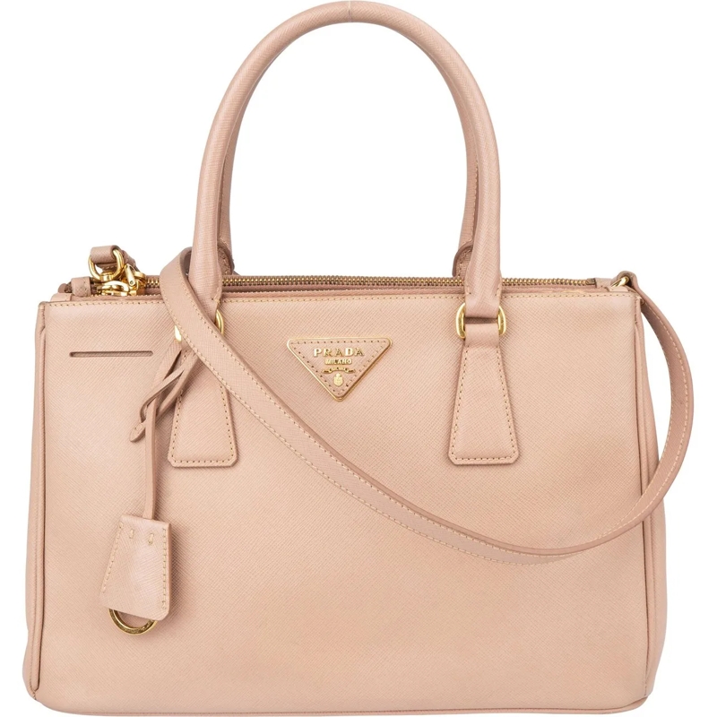 Prada Schultertasche Prada Pink Saffiano Leather Galleria Handbag rose