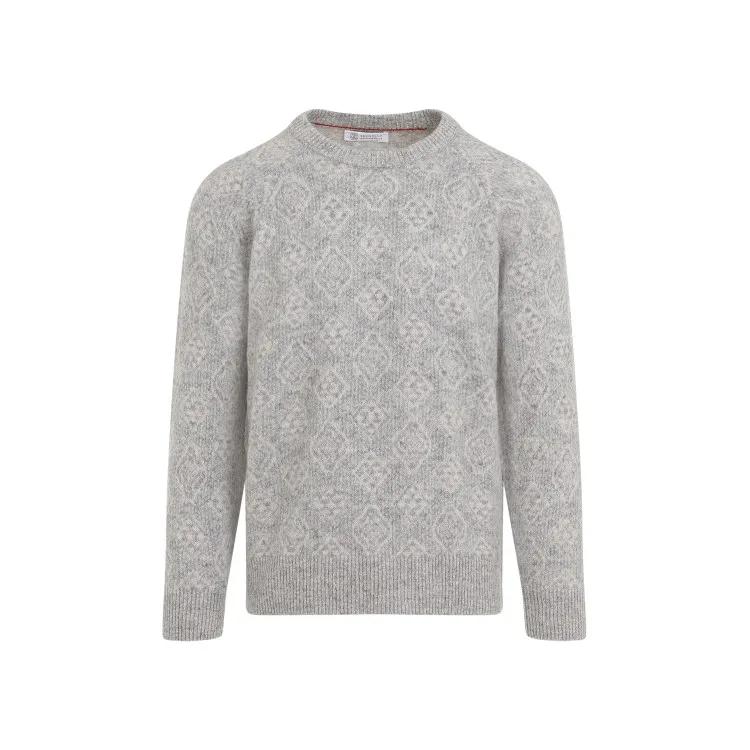 Brunello Cucinelli - Grey Alpaca Sweater - Größe 48 - grau