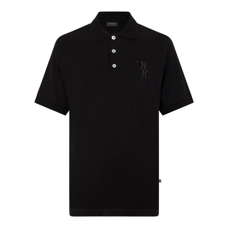 BILLIONAIRE Top Polo T-Shirt Baroque schwarz