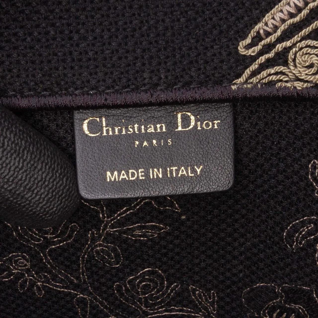 Thumbnail - Christian Dior Shopper - Large Canvas Embroidered Jardin d'Hiver Book Tote - Gr. unisize - in Schwarz - für Damen