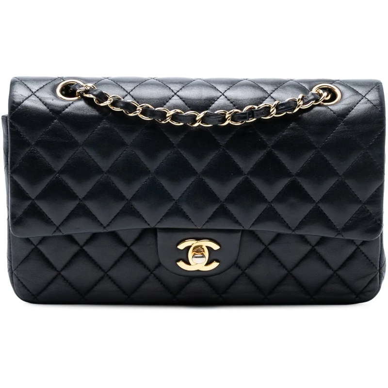 Chanel Schultertasche Medium Classic Lambskin Double Flap schwarz