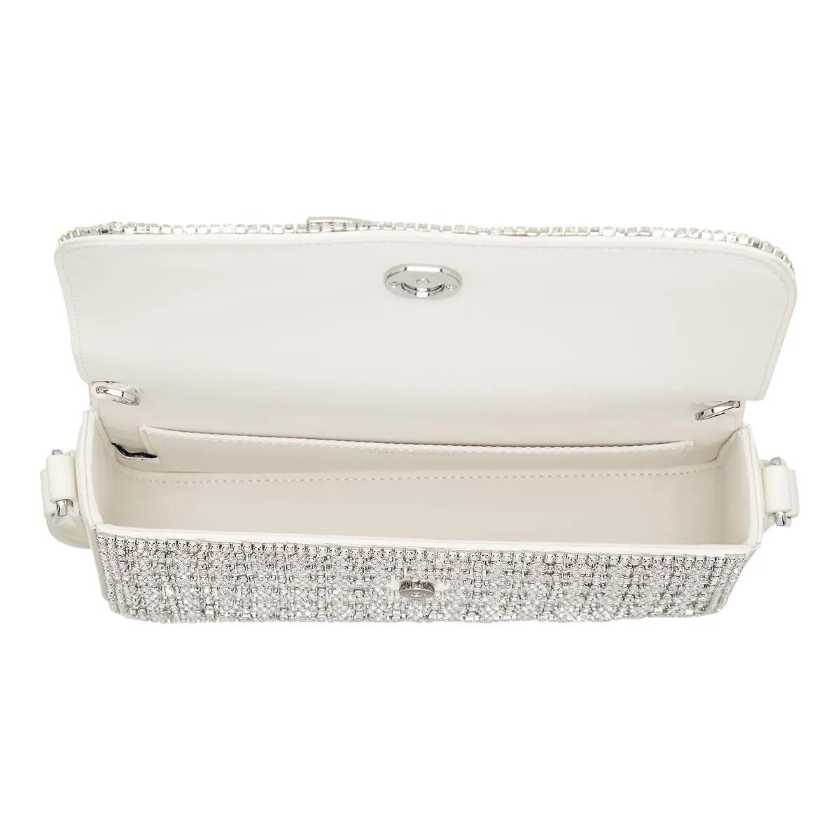 self-portrait Pochettes Champagne Crystal Shoulder Bag in crème