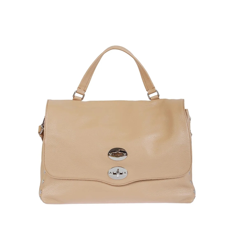 Zanellato Sac à bandoulière Brown Cantucci Calfskin Shoulder Bag With Twist Lo Brown