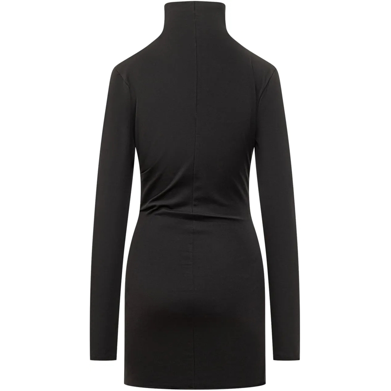 The Attico Minikleid Abito a Maniche Lunghe con Collo Alto schwarz(Image 2)