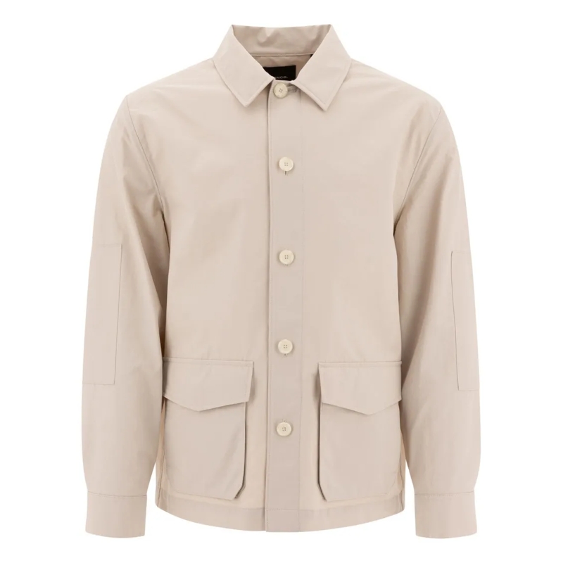 Vince  Cotton Blend Utility Jacket Neutrals