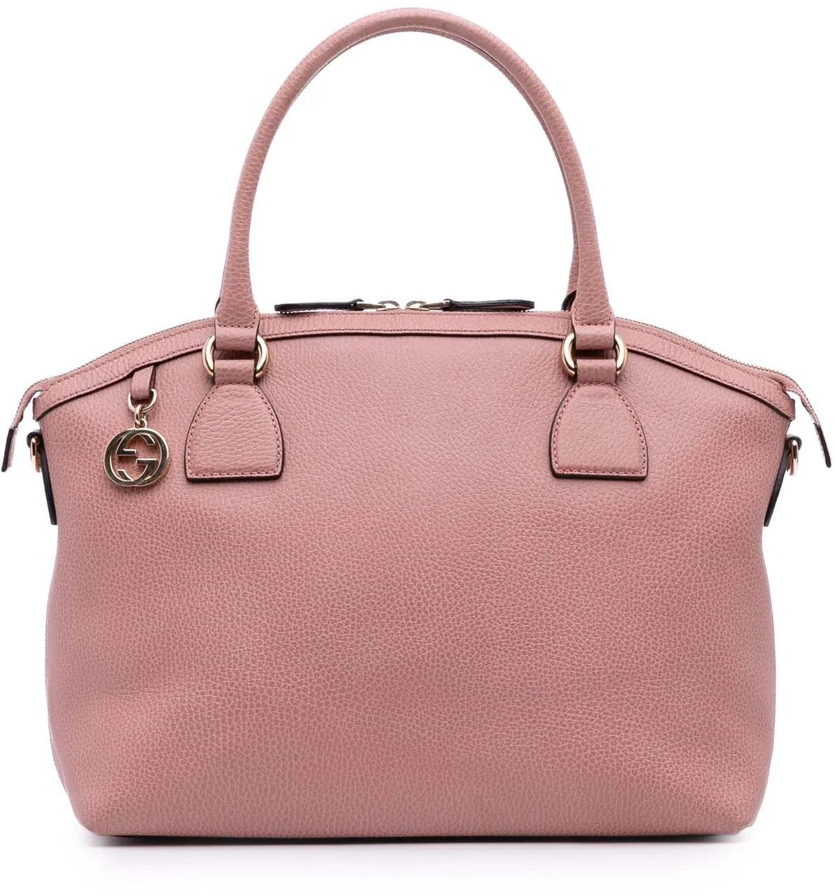 Gucci Hobo Bags - Medium Leather GG Charm Dome Satchel - Gr. unisize - in Gold - für Damen