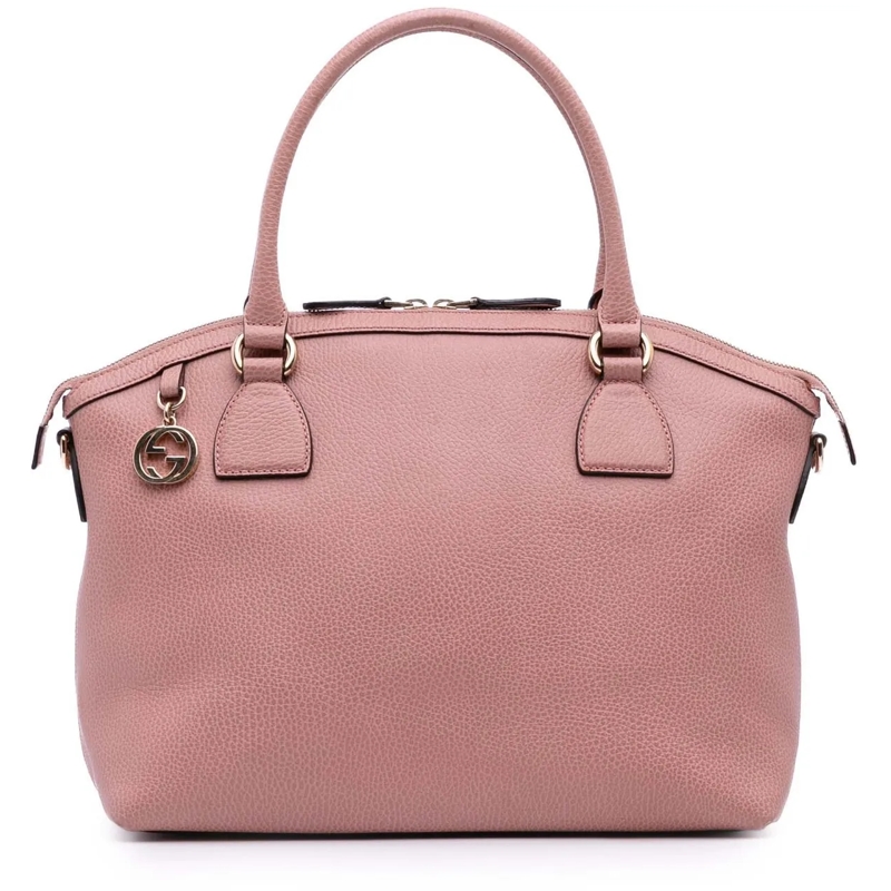 Gucci Sac à bandoulière Medium Leather GG Charm Dome Satchel rose