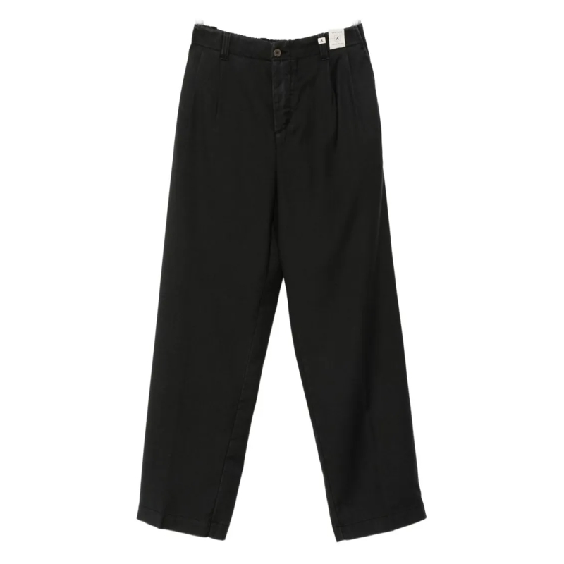 MYTHS Pantalon de costume Tailored Fit Black Trousers With Classic Waistband Black