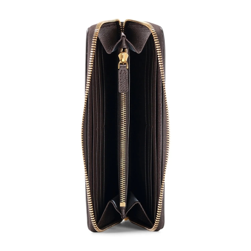 Valentino Garavani Portemonnaie mit Zip-Around-Reißverschluss Portemonnaie aus Kalbsleder braun(Image 3)