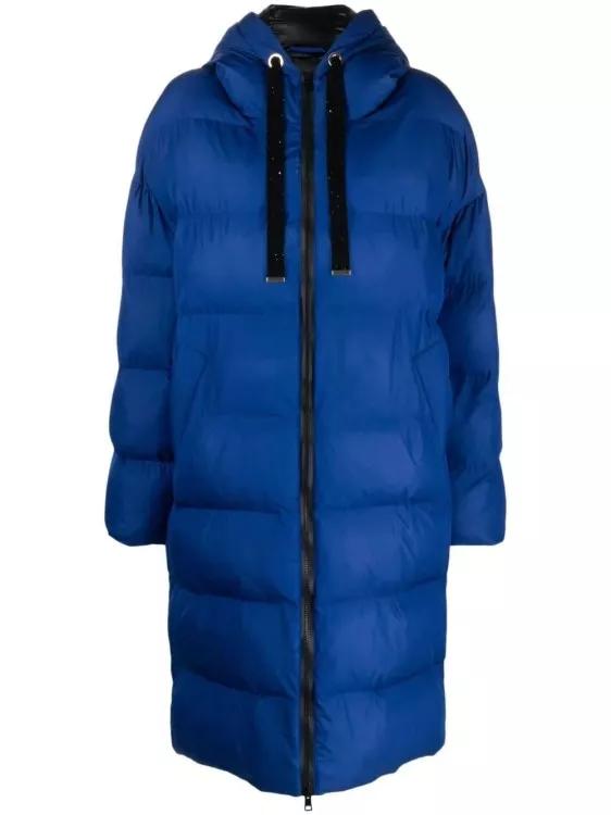 Thumbnail - Lorena Antoniazzi - Hooded Zip-Up Padded Coat - Größe 42 - blau