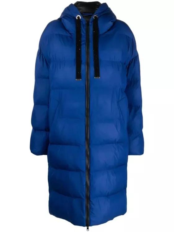 Lorena Antoniazzi - Hooded Zip-Up Padded Coat - Größe 48 - blue