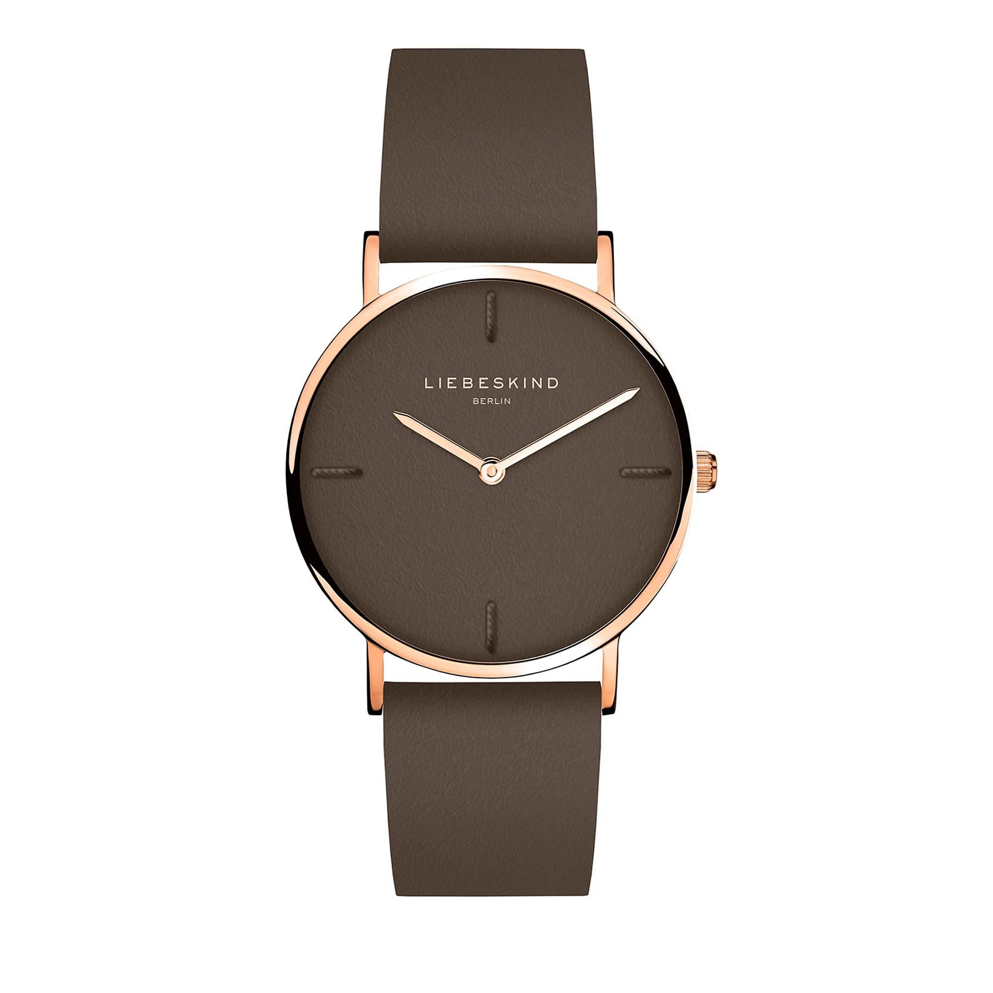 Liebeskind Berlin Uhren - Echtleder Armbanduhr - Gr. unisize - in Braun - für Damen und Herren