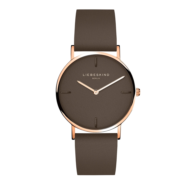 Liebeskind Berlin Automatikuhr Echtleder Armbanduhr braun