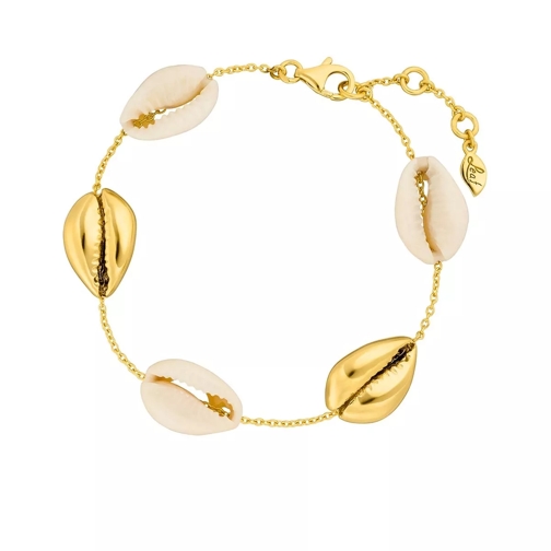 Leaf Bracelet Cowrie Shells Silver Gold-Plated Armband