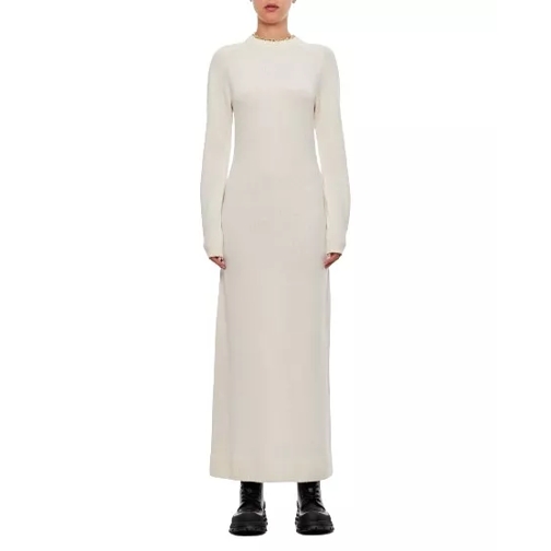 Paco Rabanne Wool Cashmere Long Dress White 