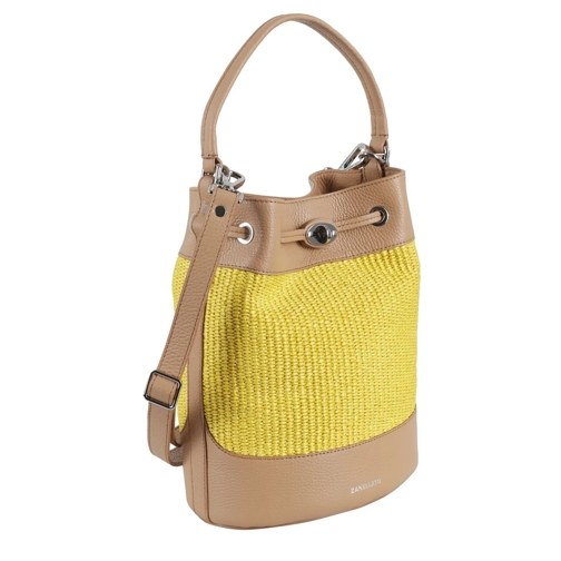 Zanellato Sac reporter Monda` Vimini Bucket Bag Yellow (Image 2)