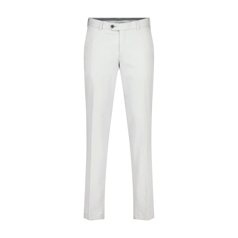 Hiltl Casual broeken Chinohose aus Baumwolle Hellgrau