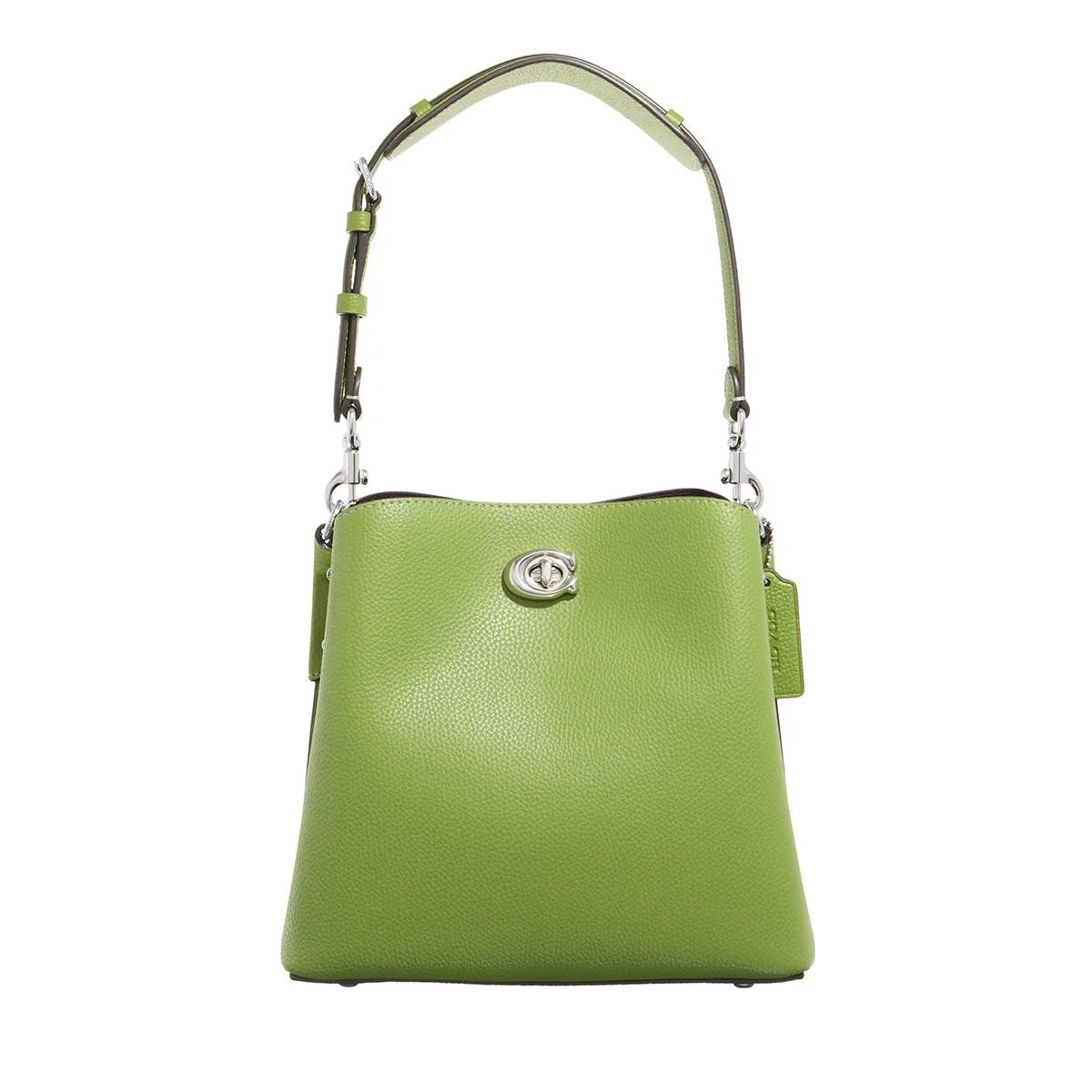 Coach Satchels - Polished Pebble Leather Willow Bucket - Gr. unisize - in Grün - für Damen