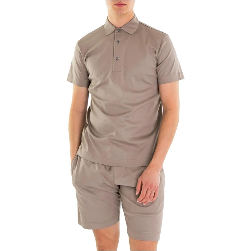 VALENZA Poloshirt Heren Supima Polo Schiller Grijs grau(Image 4)