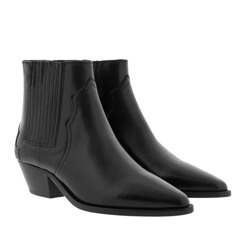 Isabel Marant Dicker Ankle Boots Leather Black Enkellaars