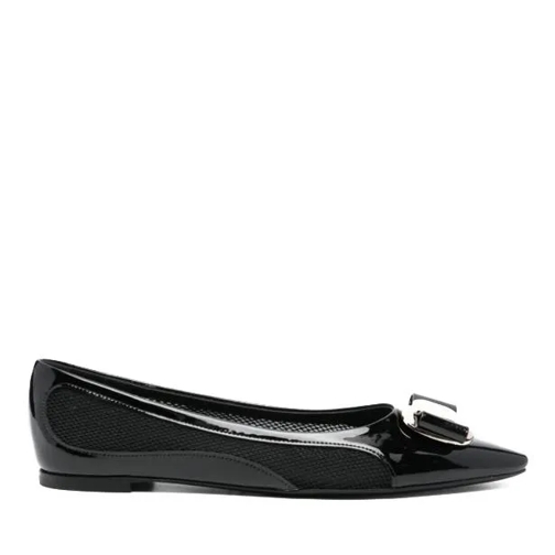 Salvatore Ferragamo Black Zea Mesh Ballerinas Black Ballerine