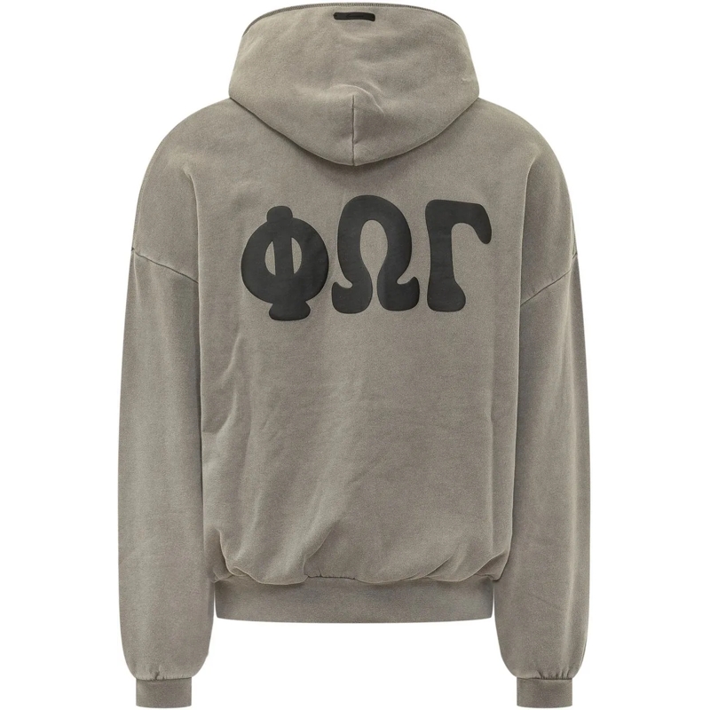 FEAR OF GOD  Felpa con Cappuccio e Zip taupe(Image 2)