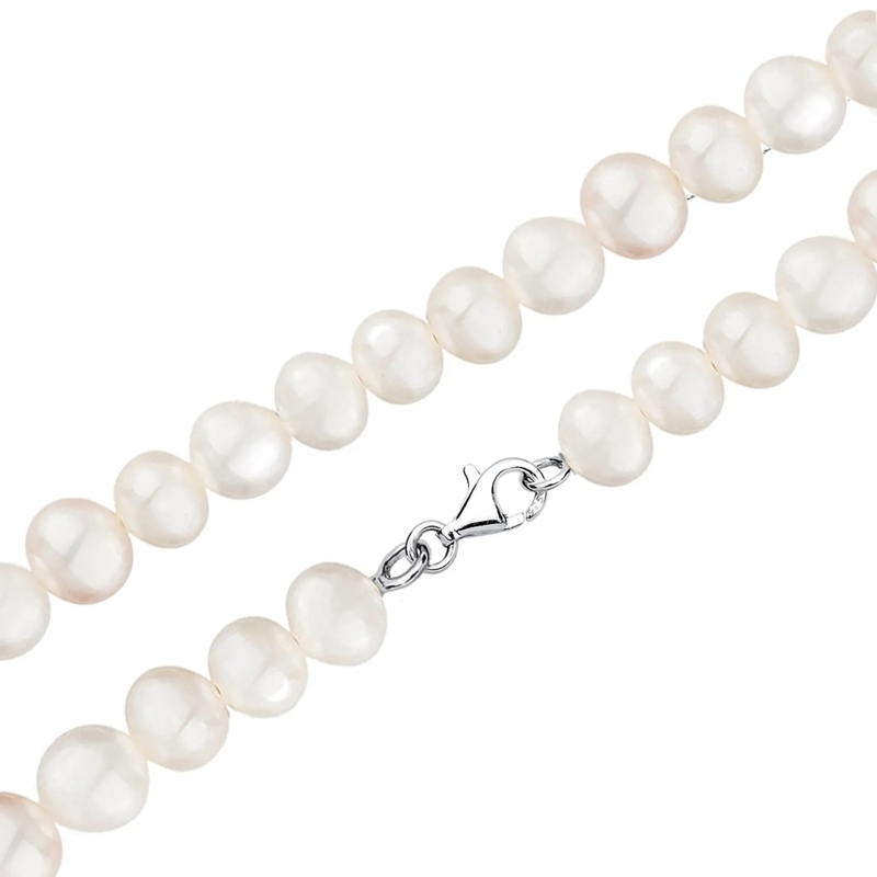 Elli Mittellange Halskette Schmuckset Perle 925 Silber, mit Kristallen von Sw weiss(Image 4)