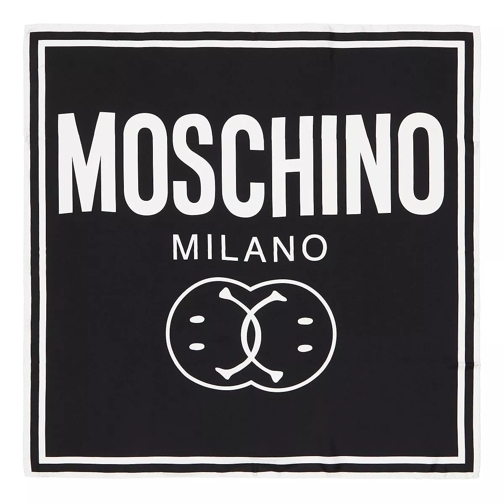 Moschino Scarf  90X90  cm Black Lichtgewicht Sjaal