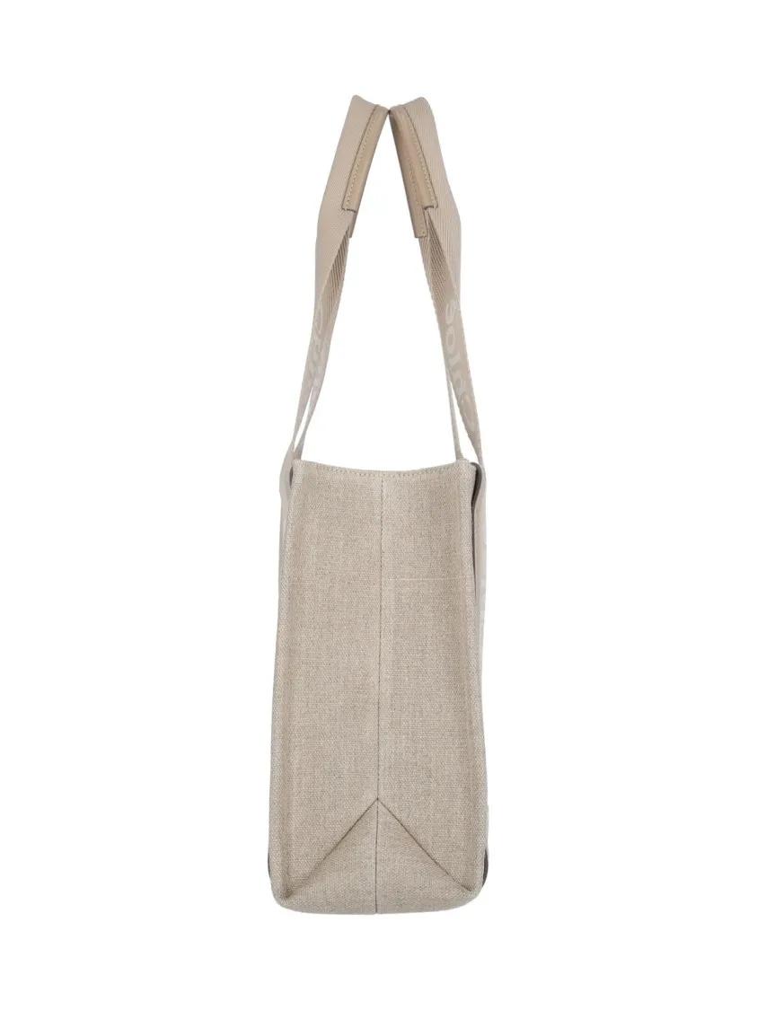 Chloé Shoppers & Totes "Woody" Tote Bag – Beige in beige